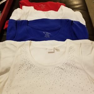 (4) Chico's scoop-neck tank tops